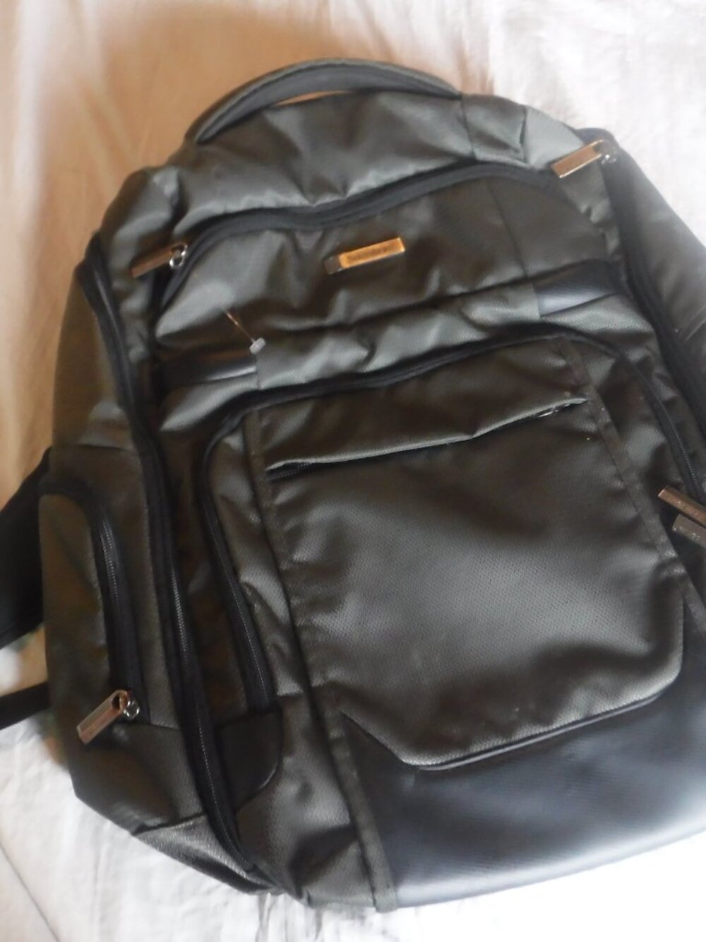 Samsonite Backpack gray Mens Pre Owned